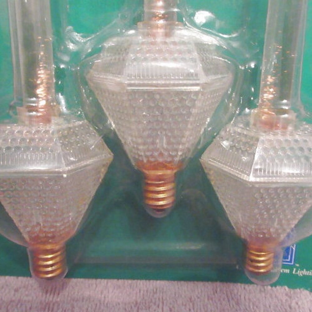 New Vintage Bethlehem Glitter Stars Bubble Light Bulbs for Christmas Tree Socket - Picture 6 of 12